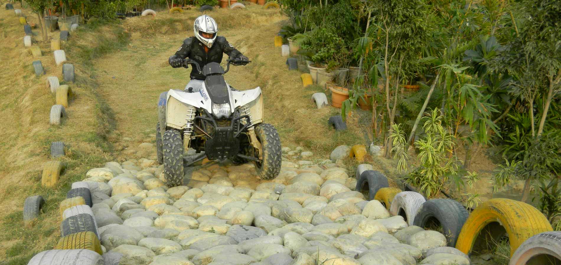 All Terrain Vehicle ATV Trek With White Stone Hub